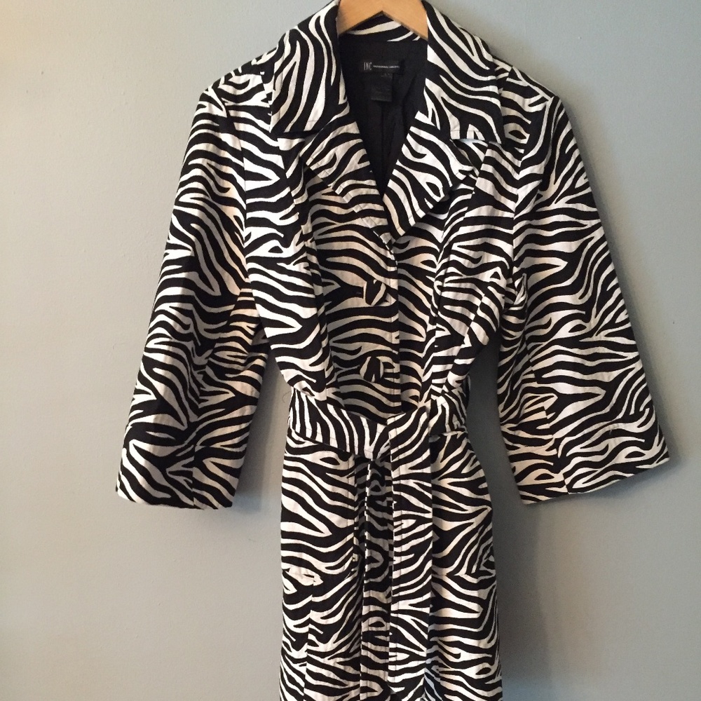 Inc Zebra Print Jacket - image 1